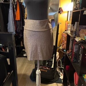 Decree Metallic Gold Mini Skirt